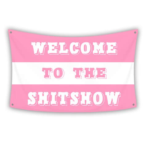 Welcome To The Shitshow Pink Flag Babeflag