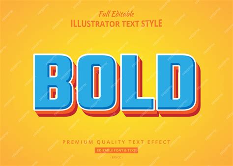 Premium Vector Bold Solid 3d Text Style Effect
