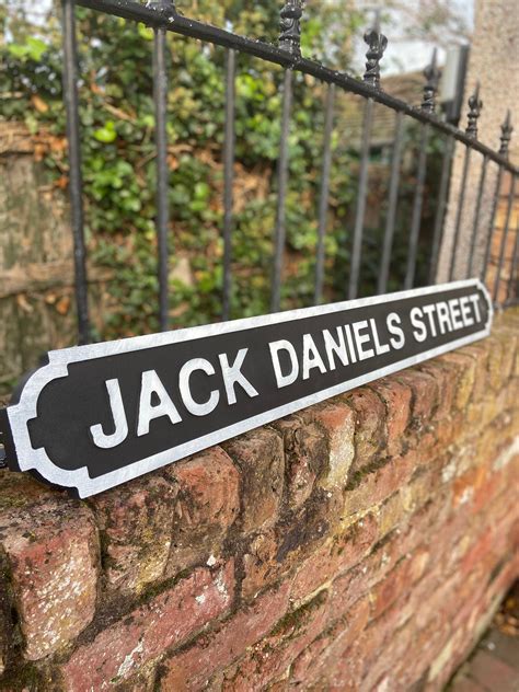 Vintage Style Solid Wood Street Sign Black And White Rustic Etsy