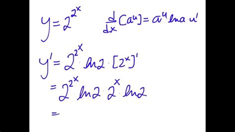 Derivatives Of Exponential Functions With Chain Rule Youtube