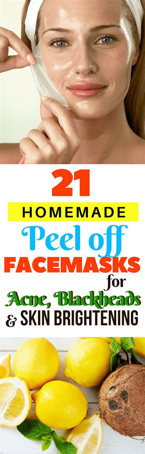 21 Diy Peel Off Face Masks For Blackheads Acne And Skin Brightening