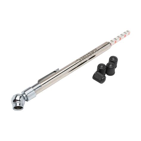 It's best to use your personal tire gauge versus those available attached to air hoses at service stations. Husky 20-120 psi Tire Gauge-HLPTG - The Home Depot