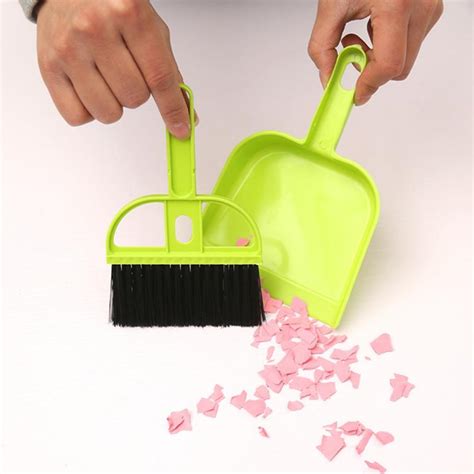 Mini Desktop Sweep Cleaning Brush Small Broom Dustpan Set Cute Little