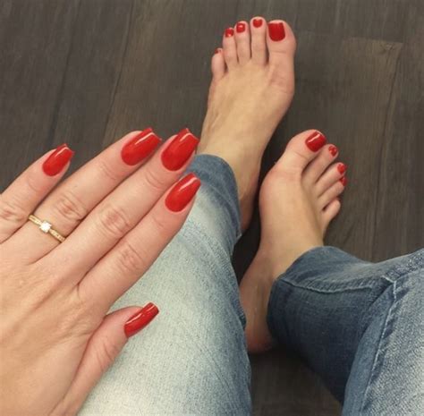 Perfect Feet Red Gel Nails Red Toenails Toe Nails