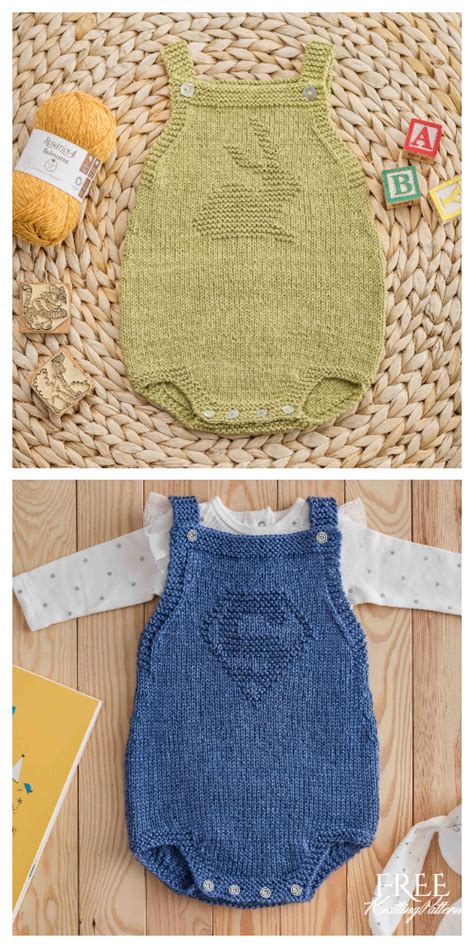 Knit Baby Fofo Onesies Free Knitting Patterns Knitting Pattern