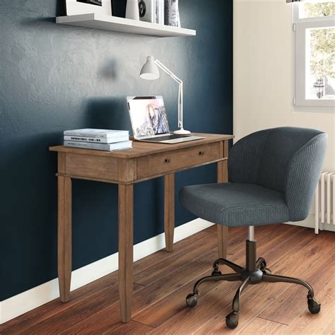 Simpli Home Carlton Solid Wood Home Office Desk In Rustic