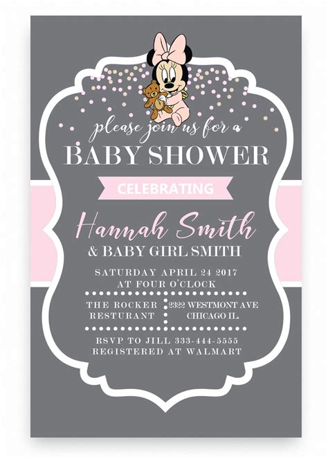 There are many occasions in. Minnie mouse baby shower invitation