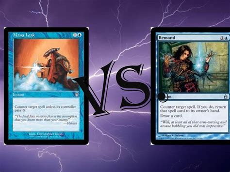 If that spell is countered this way, put it into its owner's hand instead of into that player's graveyard. Versus Cards: Mana Leak vs Remand #mtg - YouTube