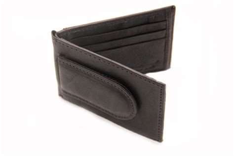 Mens Wallet Money Clip Bifold Magnetic Id Outside Card Holder Genuine