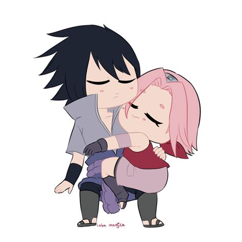 Mini Chibi Sasuke And Sakura By Lobamagica On Deviantart