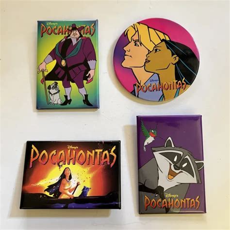 Walt Disneys Pocahontas Cartoon Movie Collector Pins 4pc £1487