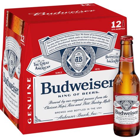 Budweiser Beer 12 Pack Beer 12 Fl Oz Bottles 5 Abv Caseys Foods