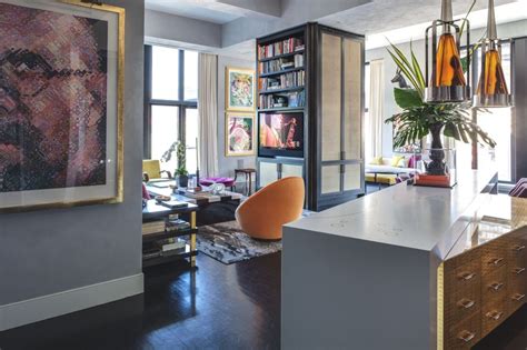 Jamie Drakes Trendy New York Apartment Condo Living Room Living Room