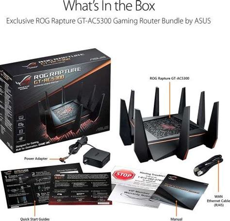 Asus Rog Gt Ac5300 Rapture Wireless Tri Band Gaming Router 90ig03s1