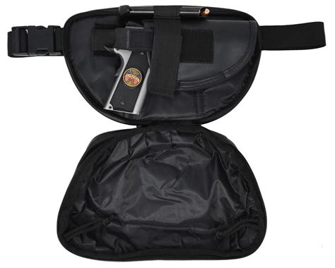 Garrison Grip Concealed Carry 3 Compartment Black Leather Waist Fanny