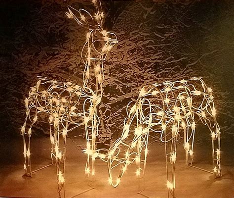 Refine by | top brands. 2 Piece Lighted Standing and Feeding Reindeer Sculptures ...