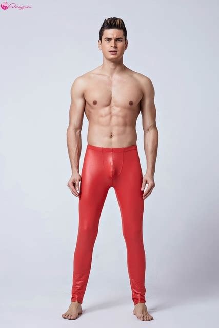 buy latex skinny long pants leather leggings for men sexy lingerie hot men