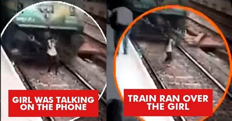 Train Ran Over A Girl Who Was Talking On Phone Watch Video And See What Happened Next Rvcj Media