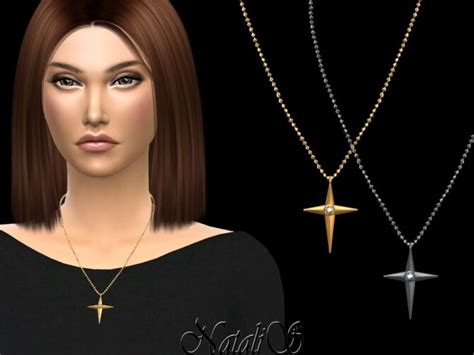 Bezel Cross Necklace By Natalis At Tsr Sims 4 Updates