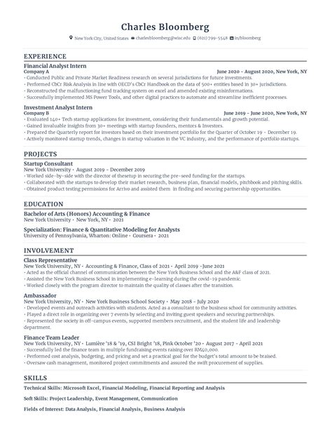 5 Internship Resume Examples That Will Help You Land Your Next Placement