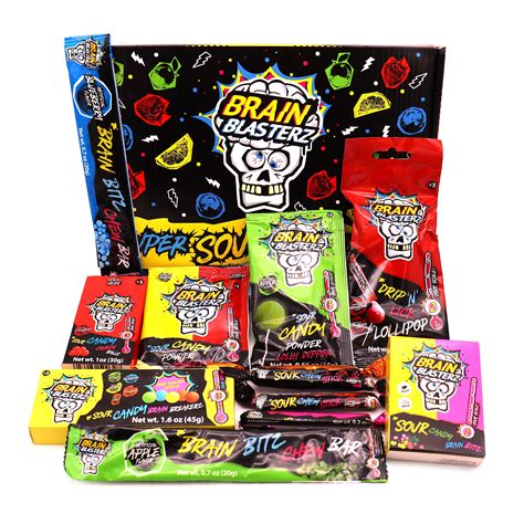 Sour Candy Treat Box By Brain Blasterz Hard Sour Candy Brain