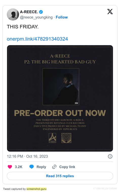 A Reece Finally Set For Imminent Release Of P2 The Big Hearted Bad Guy Album Sa Hip Hop Mag