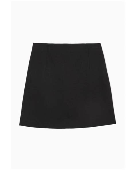Cos Twill Mini Skirt In Black Lyst