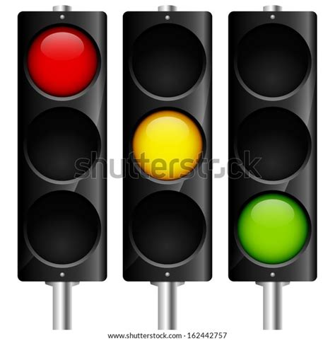 Traffic Lamps Signals Reflection Vector Stock Vector Royalty Free