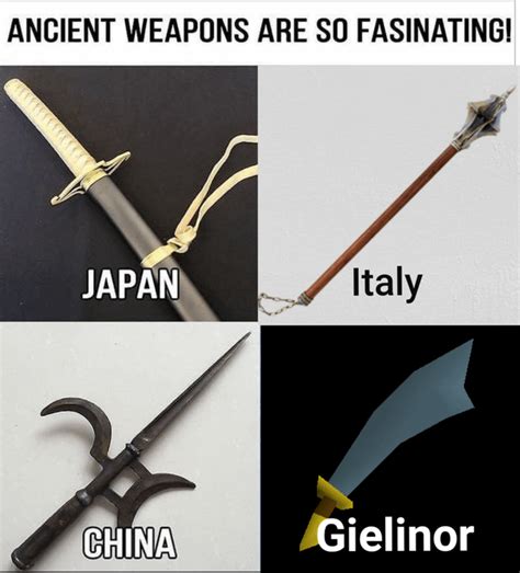 Ancient Weapons From Around The World R2007scape