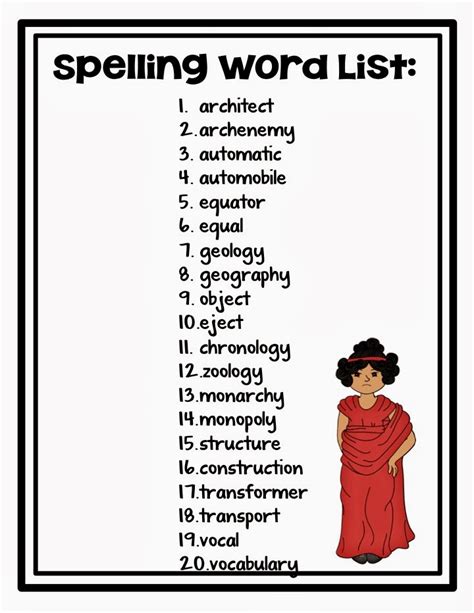 Challenging Spelling Words For 5th Graders