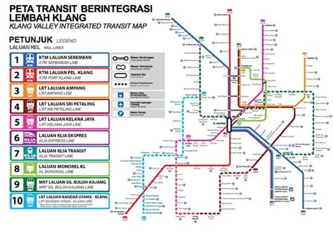 Klang valley integrated transit map, see larger version. Public Transport ♥