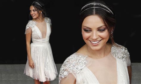 Mila Kunis Looks Stunning In A Ballerina Style Gown At Russian Friends