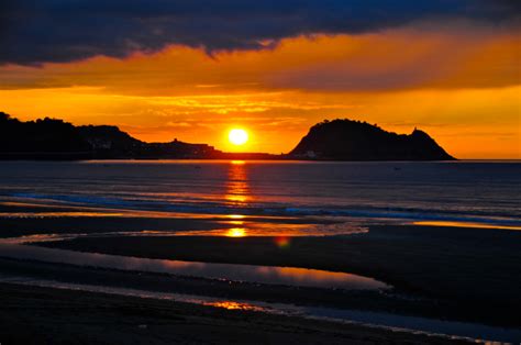 Anochecer En Zarautz Imagen And Foto Paisajes Naturaleza Fotos De