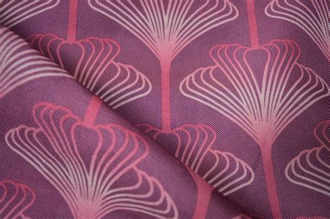 Purple Art Deco Curtain Fabric Printed Fabric Curtains And Fabx