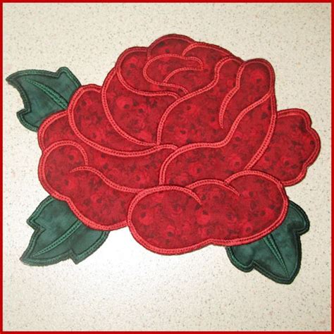 Large Rose Applique Rose Applique Embroidery Flowers Machine