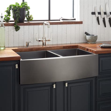 Free delivery and returns on ebay plus items for plus members. NEW 33 IN DOUBLE BOWL KITCHEN SINK FARMHOUSE APRON APP3320 ...