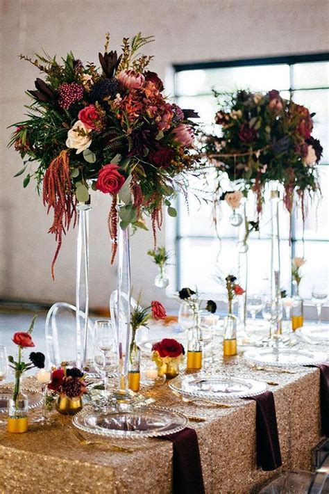 Take note of your favorite wedding flower ideas here, and share them with your florist to bring your bonus points if you include pine branches to make your venue smell like a christmas tree farm. 39 Gorgeous Tall Wedding Centerpieces | Tall wedding ...
