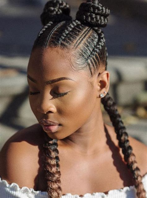 A braided bun is a great option for owners of long strands and all textures, from super smooth to curly. 35 Stitch Braids Styles