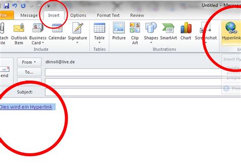 Wie Man In Outlook 2010 Hyperlinks Generiert Outlook Blog