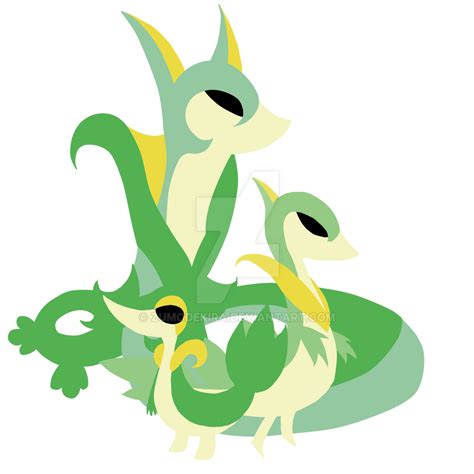 Snivy Evolution By Zumodekira On Deviantart