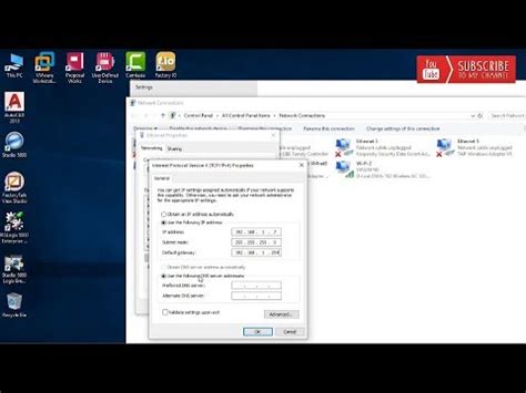 How To Configure Static IP Address In Windows YouTube