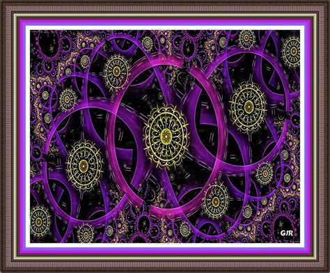 Kaleidoscope Fantasy Wheels Within Wheels L A S With Printed Frame