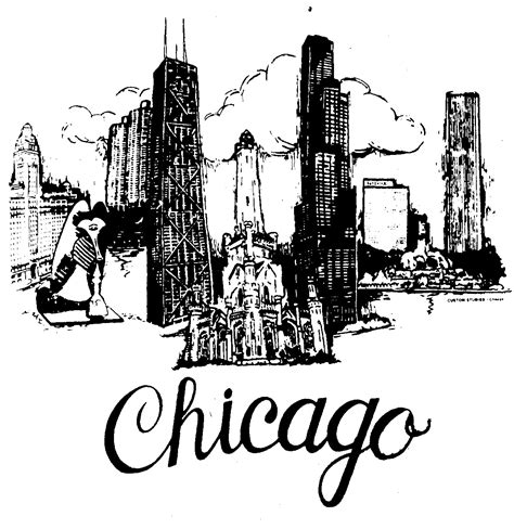 Chicago Skyline Outline Drawing At Explore
