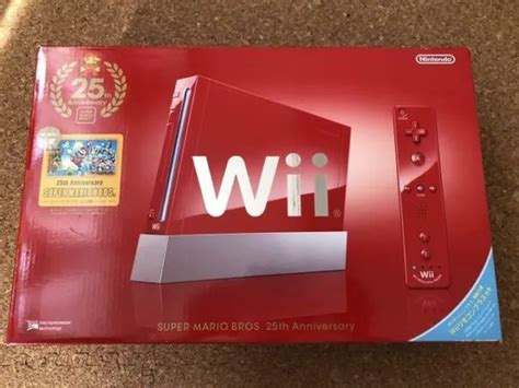 Nintendo Wii Console Super Mario Bros 25th Anniversary Red Limited 120