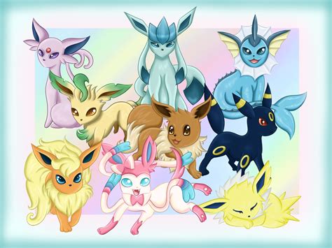 The Eeveelutions By Blue Fayt On Deviantart