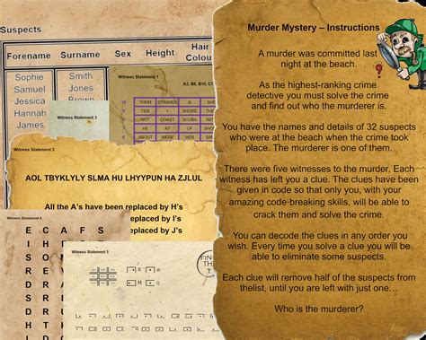 Murder Mystery Game For Kids Instant Download | Etsy
