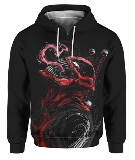 Carnapool Deadpool Carnage Clothes Hoodie Bomber Sweater
