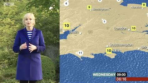 Bbc Weather Carol Kirkwood Wows Fans With Morning Forecast