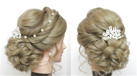 Romantic Wedding Updo Bridal Hairstyle For Long Hair