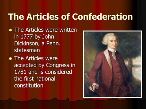 Ppt The Articles Of Confederation Chapter 5 Section 1 Powerpoint
